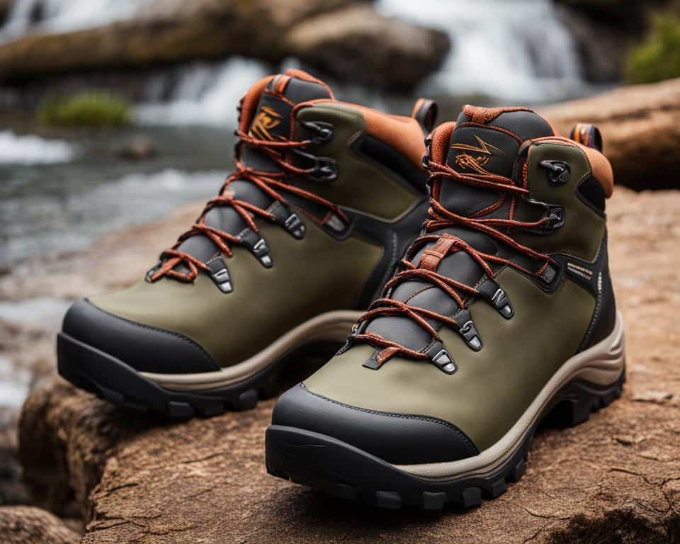 Customized hiking boot with corporate logo