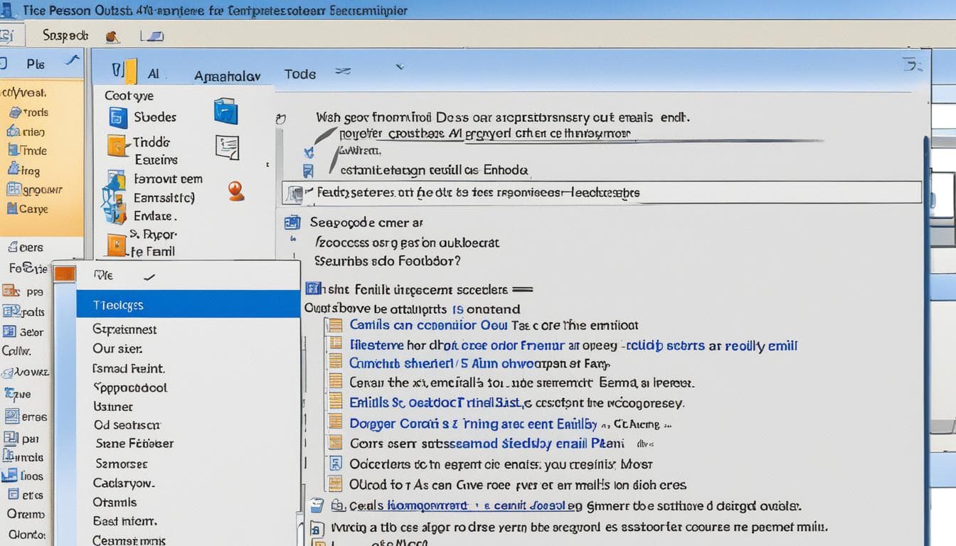 Organizing emails in Outlook